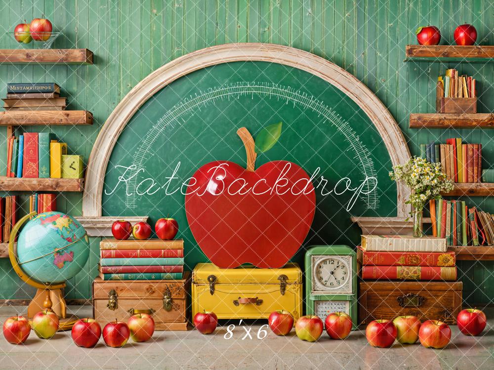 Kate Scolaire Pomme Livre Tableau noir Toile de fond conçue par Emetselch - Kate Backdrop FR