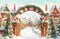 Kate Noël Bonbon Village Neige Toile de fond conçue par Chain Photographie - Kate Backdrop FR