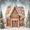Kate Noël Maison en Pain d'épices Neige Toile de fond conçue par Chain Photographie - Kate Backdrop FR