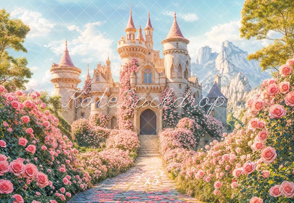 Kate Château de rêve Fleurs Chemin Toile de fond conçue par Emetselch - Kate Backdrop FR