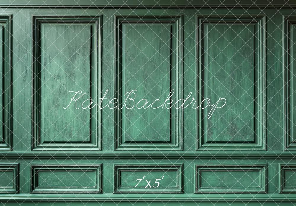 Kate Mur Rétro Vert Classique Toile de fond conçue par Mini MakeBelieve