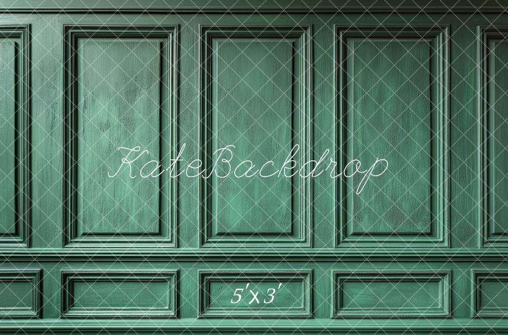Kate Mur Rétro Vert Classique Toile de fond conçue par Mini MakeBelieve