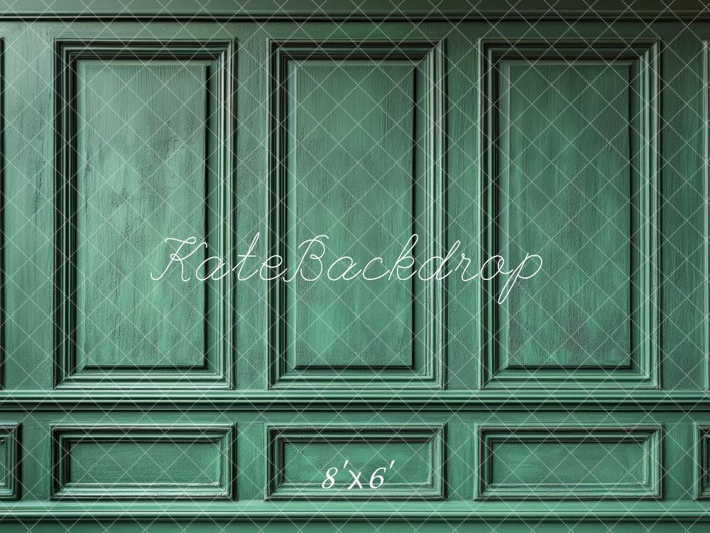 Kate Mur Rétro Vert Classique Toile de fond conçue par Mini MakeBelieve