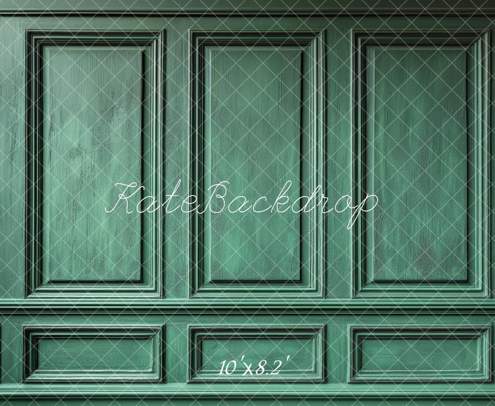 Kate Mur Rétro Vert Classique Toile de fond conçue par Mini MakeBelieve