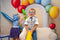 Kate Scolaire Ballon Arche Crayon Toile de fond conçue par Mini MakeBelieve