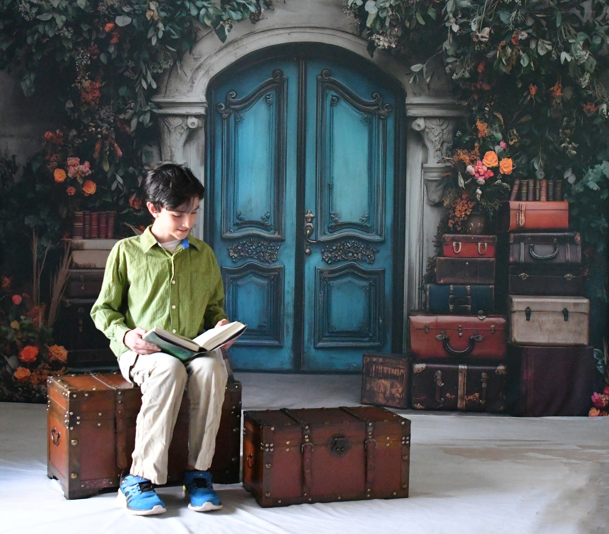 Kate Vintage Jardin enchanté Porte Bagages Toile de fond conçue par Patty Roberts - Kate Backdrop FR