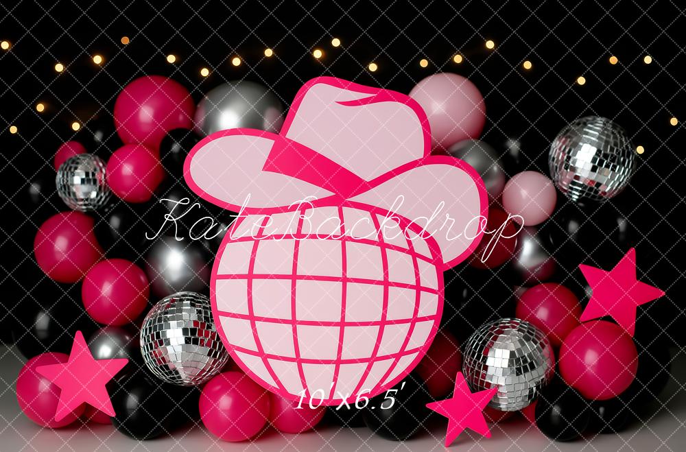 Kate Anniversaire Rose Soirée Disco Toile de fond conçue par Patty Roberts - Kate Backdrop FR