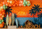 Kate Été Plage Soleil Tropical Planche de surf Toile de fond conçue par Patty Roberts - Kate Backdrop FR