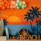 Kate Été Plage Soleil Tropical Planche de surf Toile de fond conçue par Patty Roberts - Kate Backdrop FR