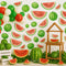 Kate Anniversaire Pastèque Été Ballon Toile de fond conçue par Patty Roberts - Kate Backdrop FR