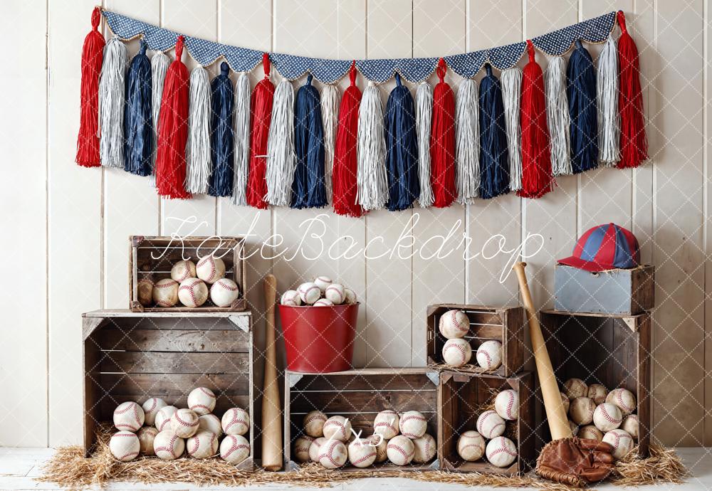 Kate Sport Baseball Caisses Rouge Bleu Toile de fond conçue par Emetselch