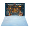 Kate Noël Ours en peluche Fenêtre Toile de fond+Hiver Neige Glace Bleu Sol Toile de fond - Kate Backdrop FR