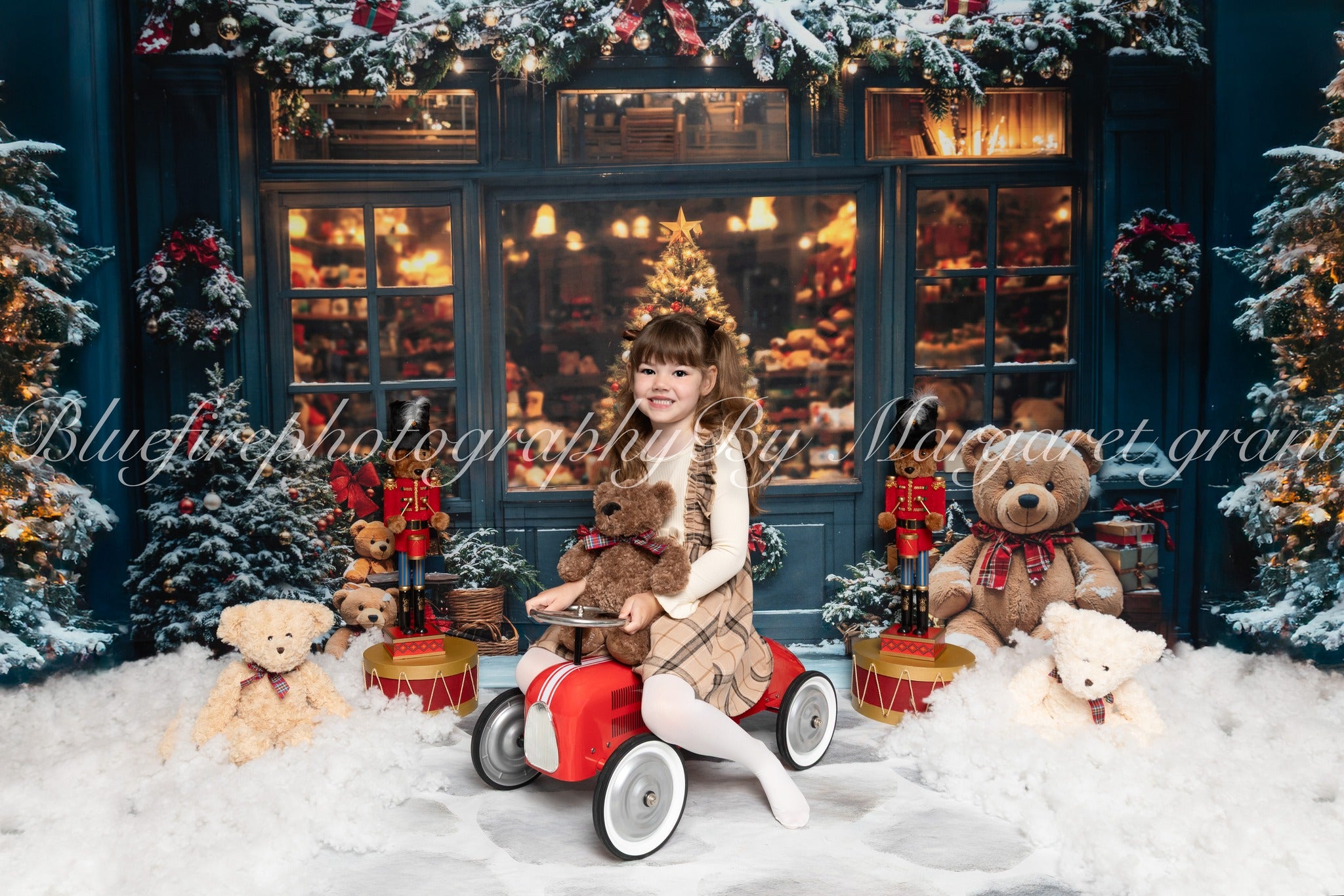 Kate Noël Ours en peluche Fenêtre Toile de fond conçue par Chain Photographie - Kate Backdrop FR
