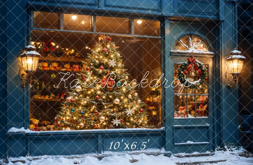 Kate Arbre de Noël Boutique Fenêtre Toile de fond conçue par Chain Photographie - Kate Backdrop FR
