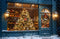 Kate Arbre de Noël Boutique Fenêtre Toile de fond conçue par Chain Photographie - Kate Backdrop FR