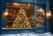 Kate Arbre de Noël Boutique Fenêtre Toile de fond conçue par Chain Photographie - Kate Backdrop FR
