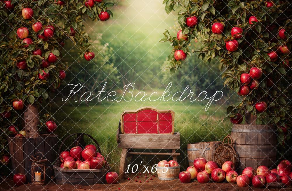 Kate Scolaire Pommiers Verger Rustique Toile de fond conçue par Chain Photographie - Kate Backdrop FR