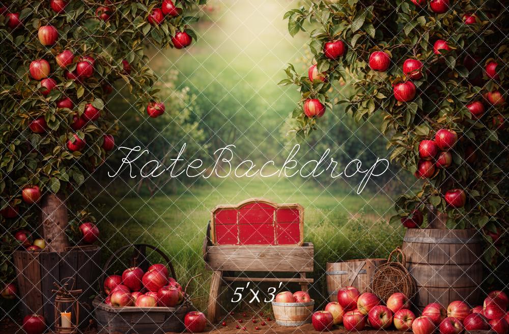 Kate Scolaire Pommiers Verger Rustique Toile de fond conçue par Chain Photographie - Kate Backdrop FR