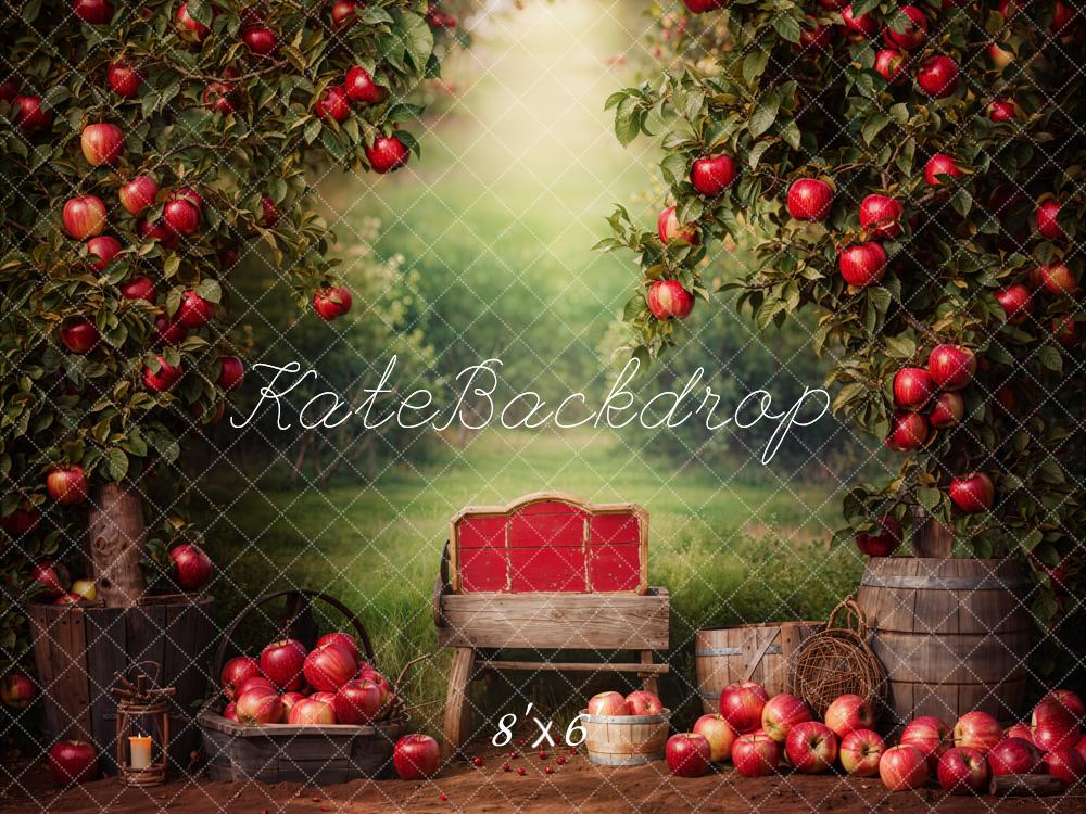 Kate Scolaire Pommiers Verger Rustique Toile de fond conçue par Chain Photographie - Kate Backdrop FR