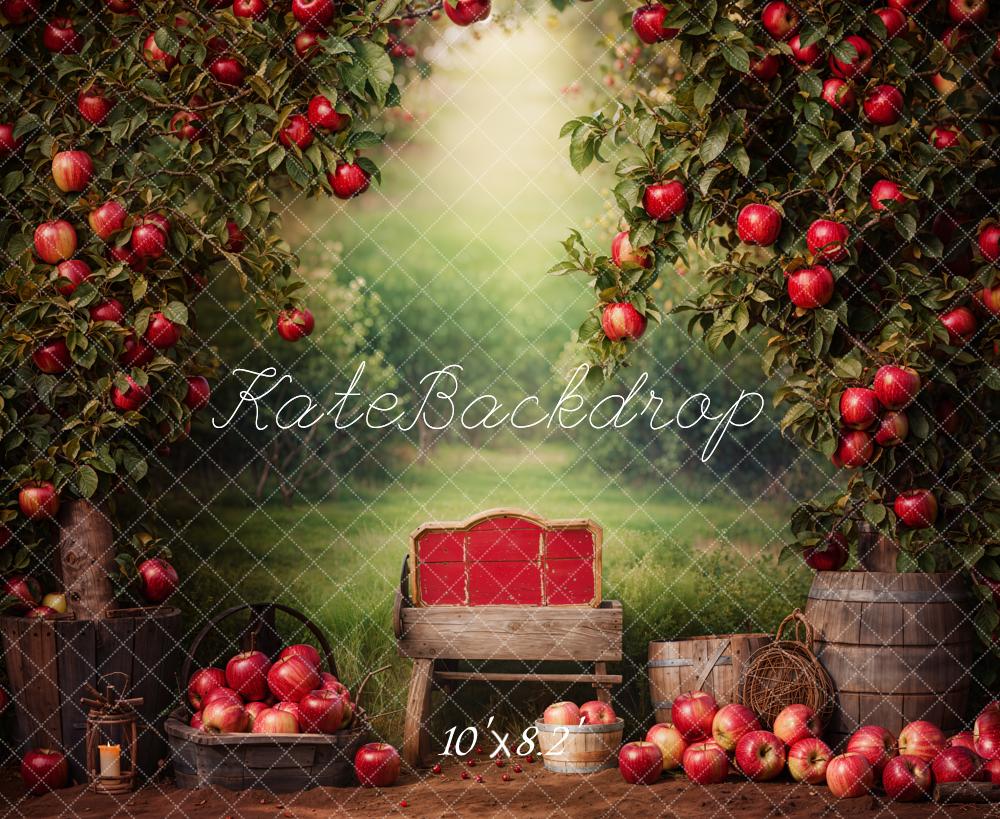 Kate Scolaire Pommiers Verger Rustique Toile de fond conçue par Chain Photographie - Kate Backdrop FR