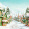 Kate Noël Village Cadeaux Neige Toile de fond conçue par Chain Photographie - Kate Backdrop FR