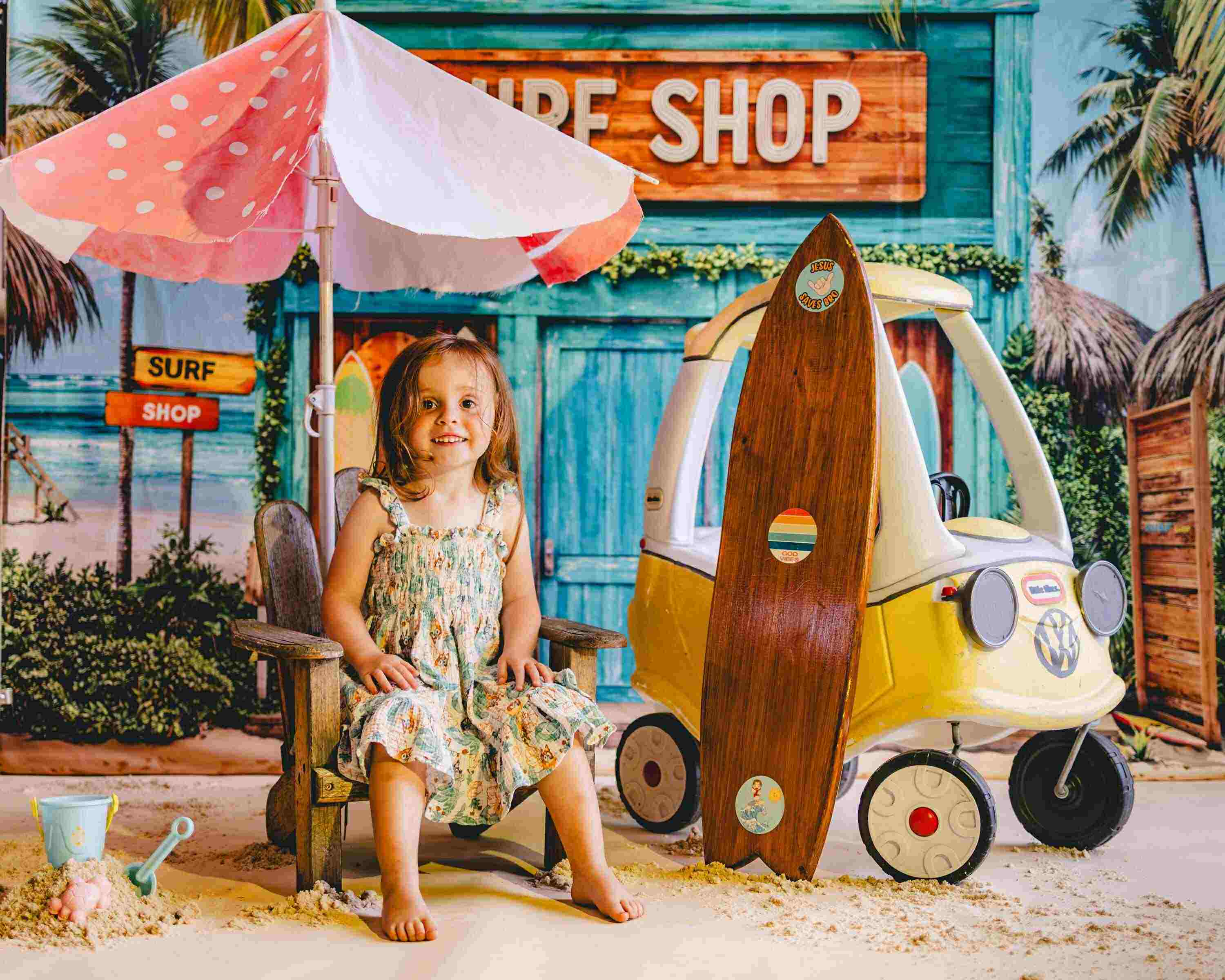 Kate Été Plage Surf Boutique Tropical Toile de fond conçue par Emetselch - Kate Backdrop FR