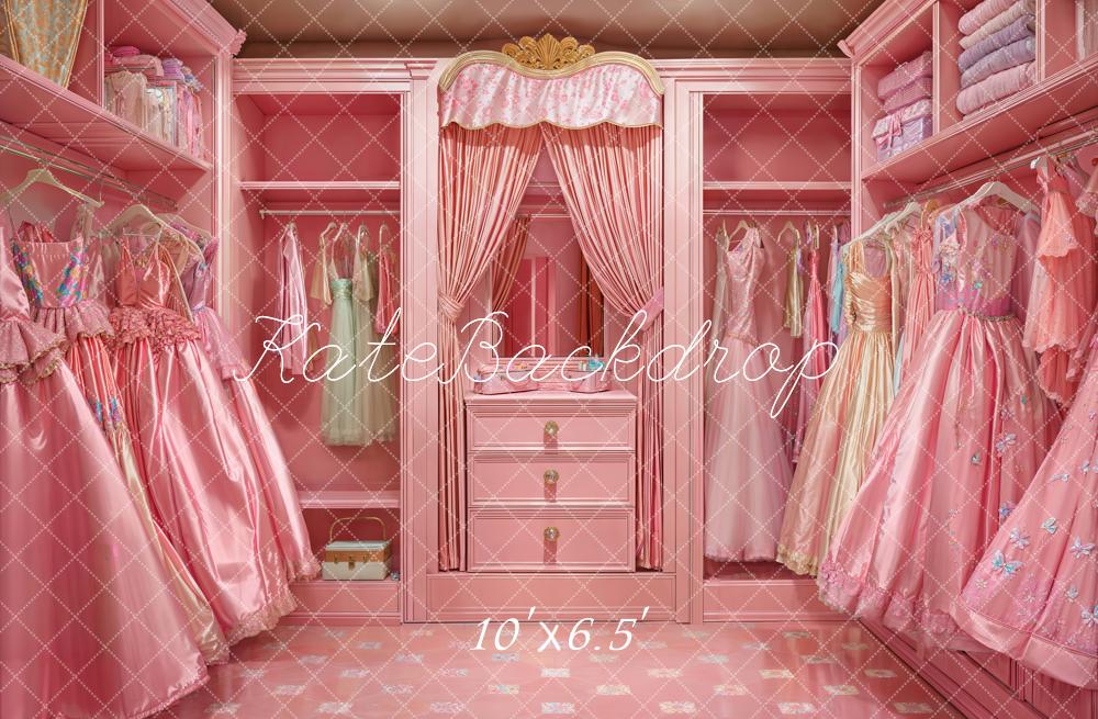 Kate Poupée Mode Placard Robes Rose Toile de fond conçue par Emetselch - Kate Backdrop FR
