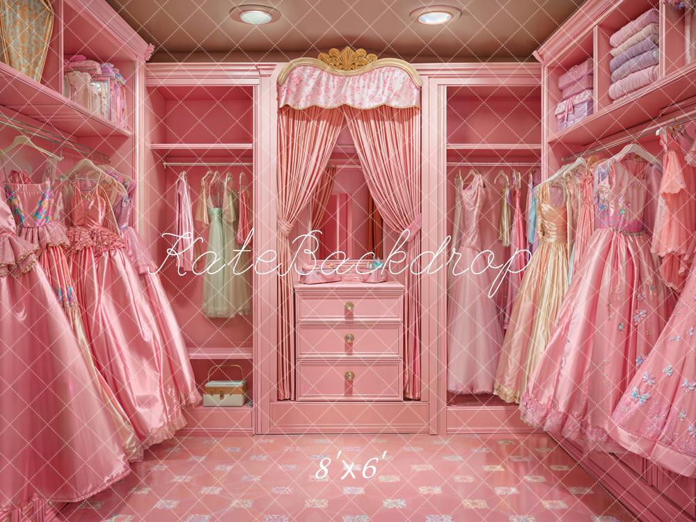Kate Poupée Mode Placard Robes Rose Toile de fond conçue par Emetselch - Kate Backdrop FR
