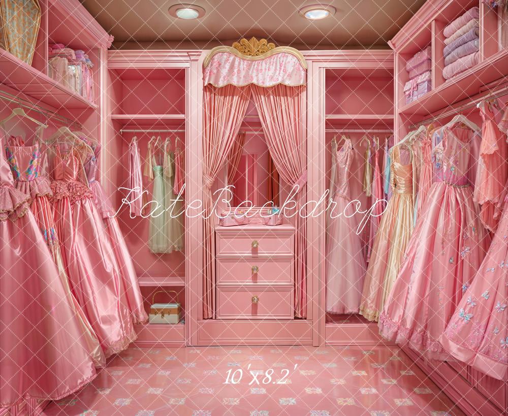 Kate Poupée Mode Placard Robes Rose Toile de fond conçue par Emetselch - Kate Backdrop FR