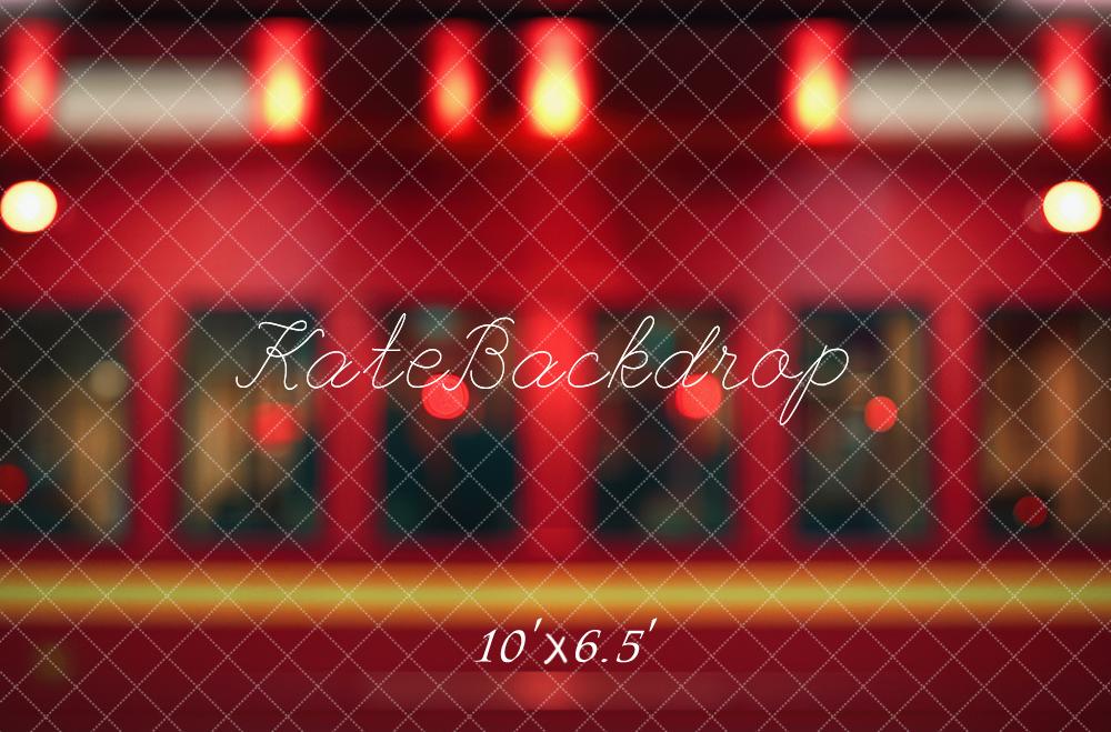 Kate Pompier Rouge Bokeh Flou Toile de fond conçue par Mini MakeBelieve - Kate Backdrop FR