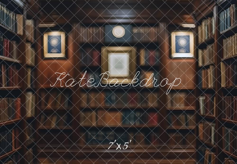 Kate Bokeh Bibliothèque Étagère Vintage Toile de fond conçue par Mini MakeBelieve - Kate Backdrop FR