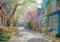 Kate Printemps Fleurs Village Chemin Toile de fond conçue par Mini MakeBelieve - Kate Backdrop FR