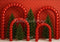 Kate Sapin de Noël Rouge Arche Toile de fond conçue par Megan Leigh - Kate Backdrop FR