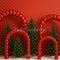 Kate Sapin de Noël Rouge Arche Toile de fond conçue par Megan Leigh - Kate Backdrop FR
