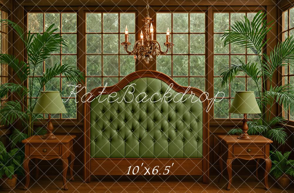 Kate Chambre Serre Tête de lit Fenêtre Bois Toile de fond conçu par Ashley Paul - Kate Backdrop FR