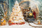 Kate Sapin de Noël Train Polaire Neige Toile de fond conçue par Emetselch