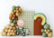 Kate Anniversaire Ours Ballons Vert Toile de fond conçue par Patty Roberts - Kate Backdrop FR