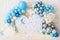 Kate Anniversaire Lune Étoiles Ballon Lumières Toile de fond conçue par Patty Roberts - Kate Backdrop FR
