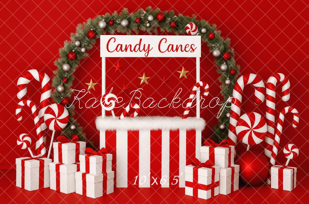 Kate Noël Rouge Cadeaux Bonbons Arche Toile de fond conçue par Patty Roberts