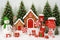 Kate Noël Pain d'épices Bonbons Neige Toile de fond conçue par Patty Roberts - Kate Backdrop FR