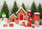 Kate Noël Pain d'épices Bonbons Neige Toile de fond conçue par Patty Roberts - Kate Backdrop FR