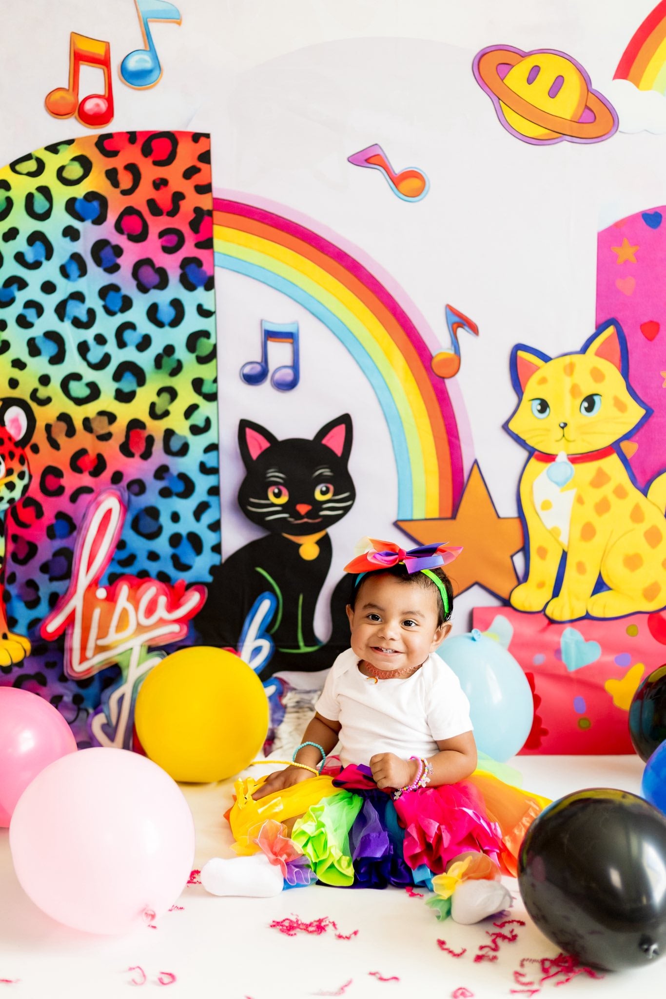 Kate Anniversaire Animaux Coloré Léopard Toile de fond conçue par Patty Roberts