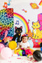 Kate Anniversaire Animaux Coloré Léopard Toile de fond conçue par Patty Roberts