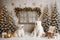 Kate Sapin de Noël Ours Polaire Fenêtre Toile de fond conçue par Patty Roberts