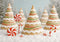 Kate Sapin de Noël Bonbon Biscuits Neige Toile de fond conçue par Patty Roberts