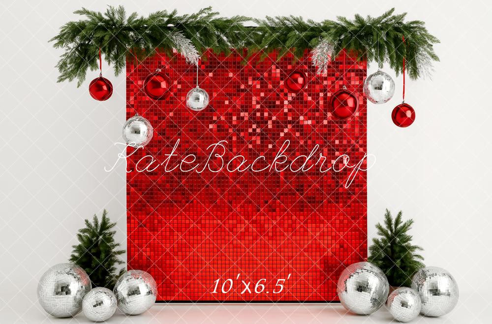 Kate Noël Décoration Rouge Paillettes Toile de fond conçue par Patty Roberts
