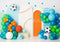 Kate Anniversaire Sport Ballon Arche Toile de fond conçue par Patty Roberts - Kate Backdrop FR