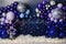 Kate Anniversaire Ballon Nuit Étoiles Toile de fond conçue par Patty Roberts - Kate Backdrop FR