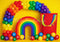 Kate Anniversaire Arc-en-ciel Bonbons Ballons Toile de fond conçue par Patty Roberts - Kate Backdrop FR