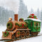 Kate Noël Vintage Train en Pain d'épices Neige Toile de fond conçue par Patty Roberts - Kate Backdrop FR